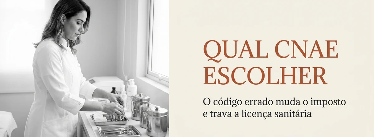 Conferência de CNAE para clínicas de estética, com a Finanz Contábil
