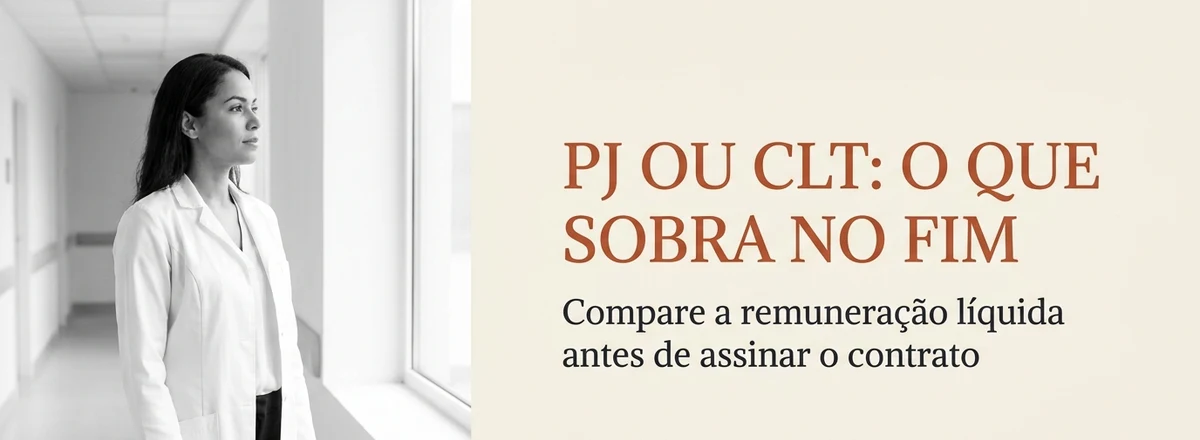 Compare CLT e PJ na medicina com apoio contábil da Finanz Contábil